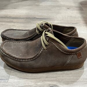 Men's Brown Suede Shoes with Tan Accents